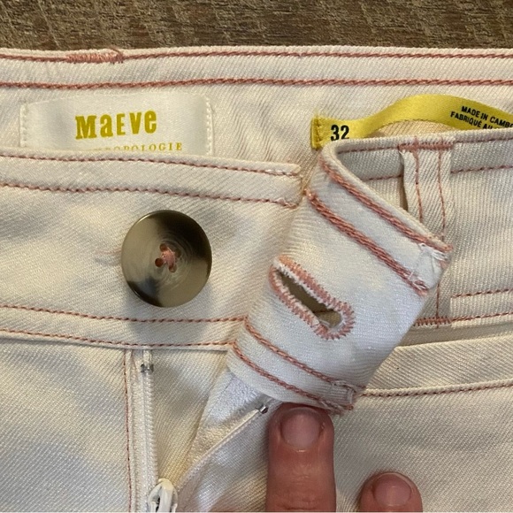 NWT Anthro Maeve The Ettie High Rise Crop Wide Leg Linen Blend Pant Size 32 - Picture 6 of 8